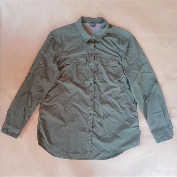 Eddie Bauer Womens Mountain Ripstop Vented Button Down Shirt Green Size M - Picture 1 of 9